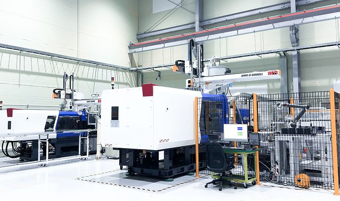 A photo of battery cell structure manufacturing facility